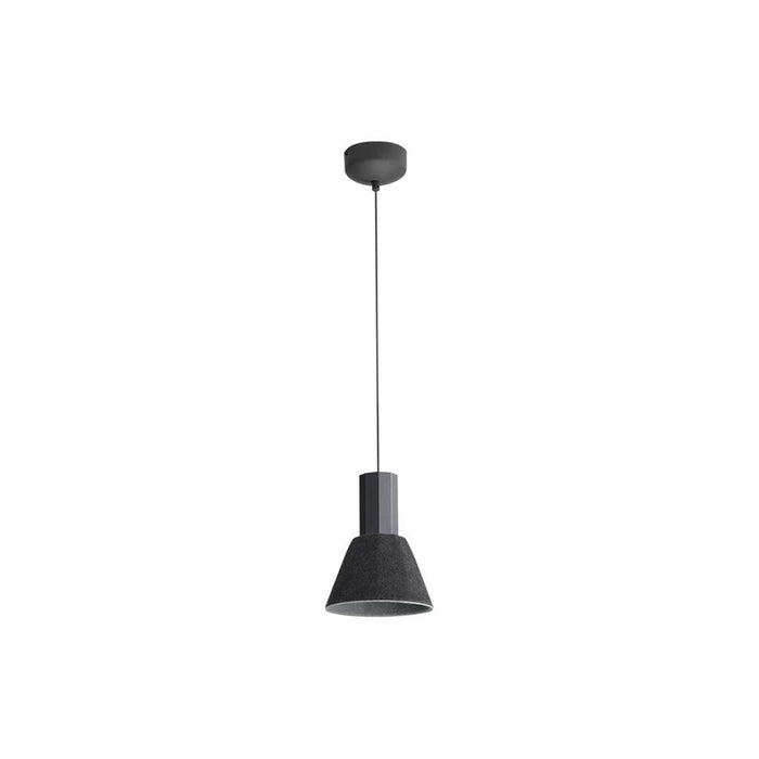 Golden Faroe 8" LED 1 Light Pendant, Flecked Black/Grey