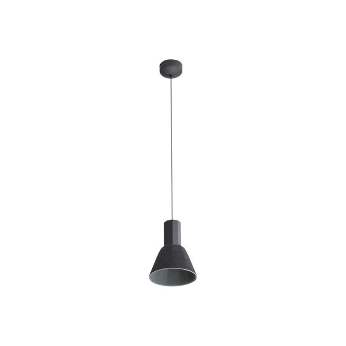 Golden Faroe 8" LED 1 Light Pendant, Flecked Black/Grey