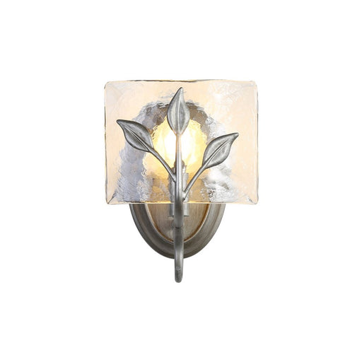 Golden Calla 1-Light Wall Sconce, Peruvian Silver/Water Glass