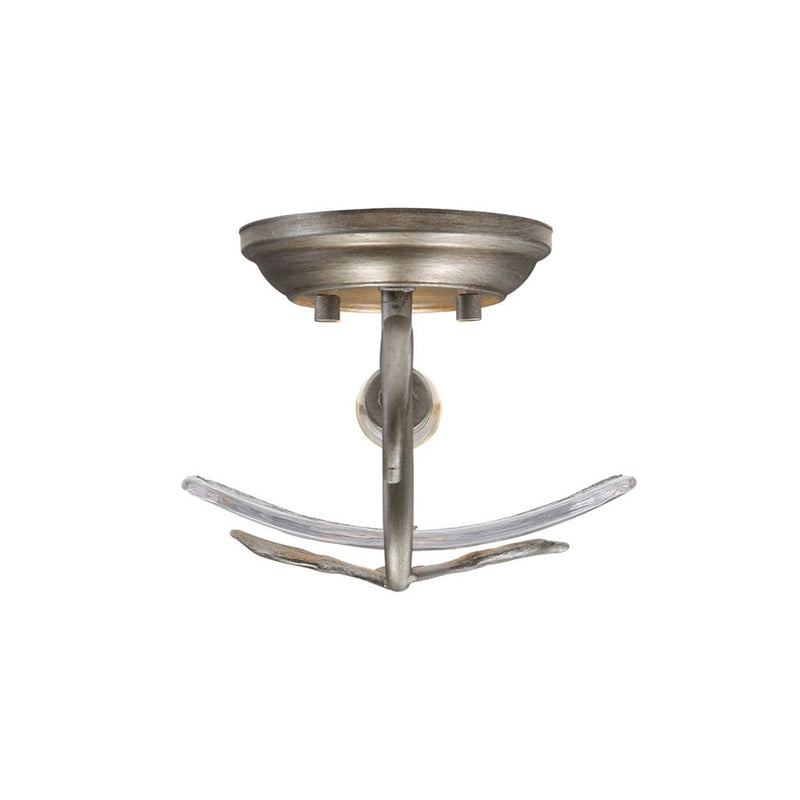 Golden Calla 1-Light Wall Sconce, Peruvian Silver/Water Glass