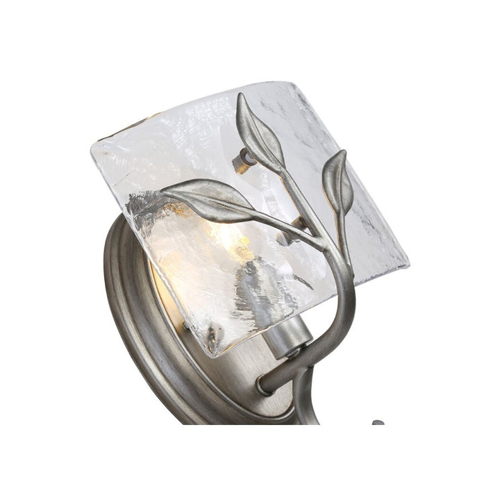 Golden Calla 1-Light Wall Sconce, Peruvian Silver/Water Glass