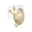 Golden Calla 1-Lt Wall Sconce, White Gold/Hammered Water Glass