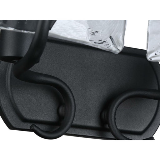 Golden Calla 2-Light Vanity, Natural Black/Hammered Water Glass