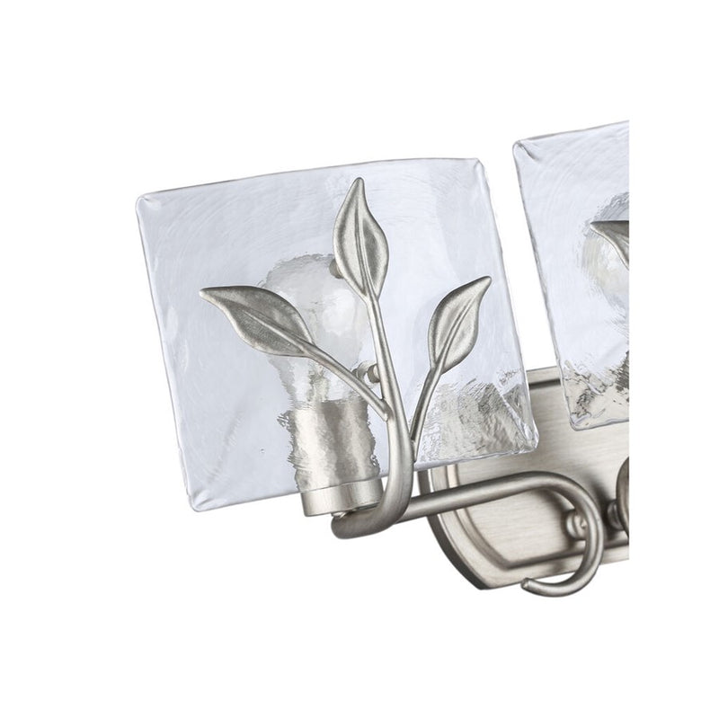 Golden Calla 3-Lt Vanity, Peruvian Silver/Hammered Water Glass