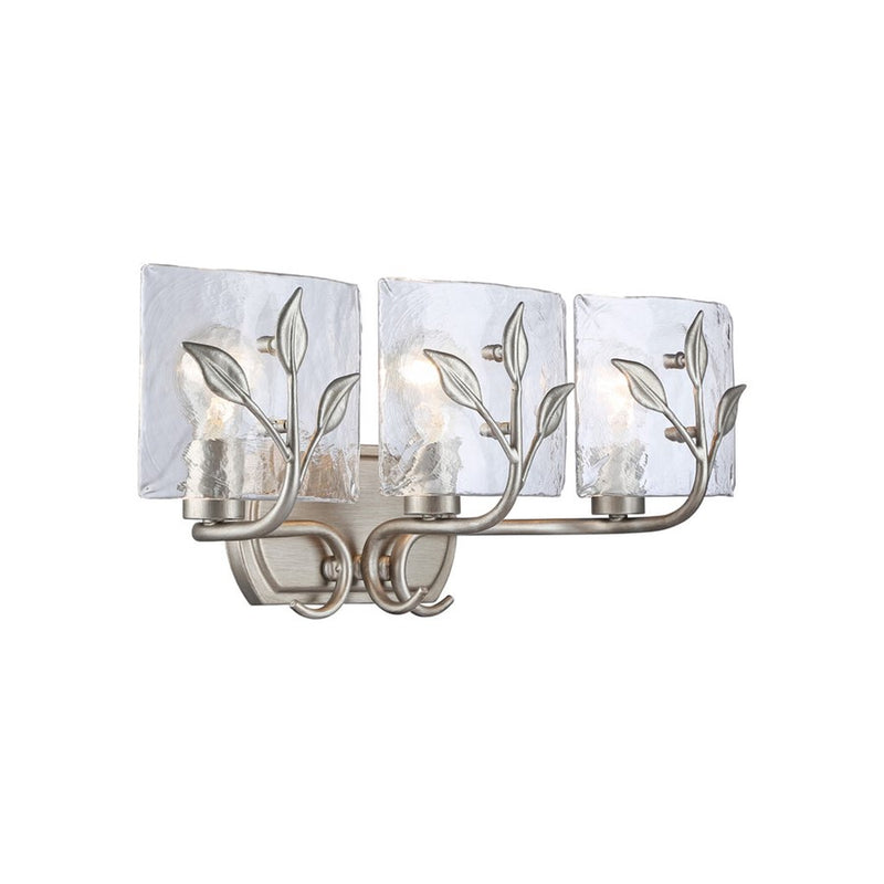 Golden Calla 3-Lt Vanity, Peruvian Silver/Hammered Water Glass