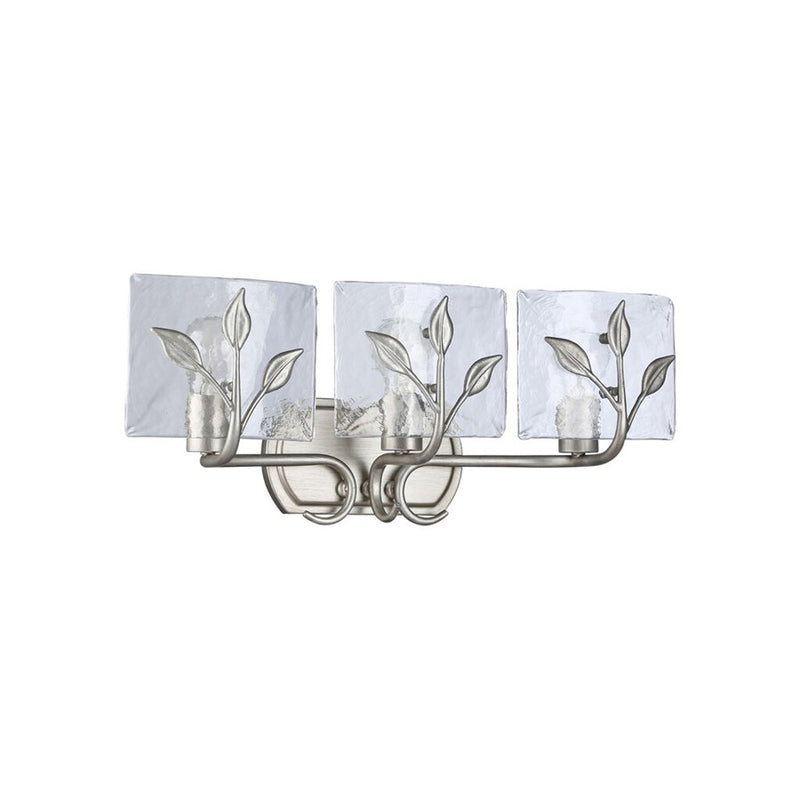 Golden Calla 3-Lt Vanity, Peruvian Silver/Hammered Water Glass