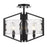 Golden Lighting Varsha 3 Light Semi-Flush Mount, Matte Black
