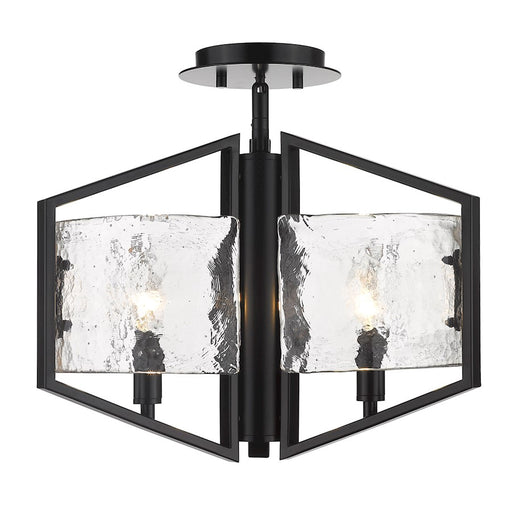 Golden Lighting Varsha 3 Light Semi-Flush Mount, Matte Black