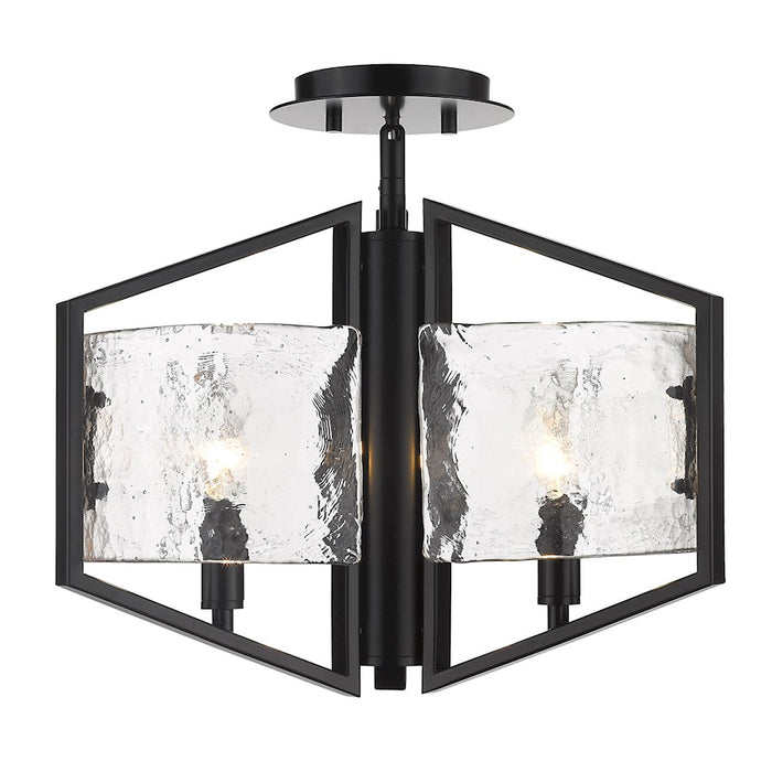 Golden Lighting Varsha 3 Light Semi-Flush Mount, Matte Black