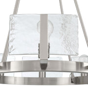 Golden Lighting Aenon 36in 10-Light Chandelier | Rustic Pewter and Hammered Water Glass | Dining Room & Foyer | 36 x 36 x 33 in | Model 3164-10 PW-HWG