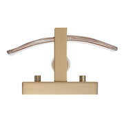 Golden Lighting Aenon 6.88in 1-Light Wall Sconce | Rustic Brushed Champagne Brass and Amber Water Glass | Hallway & Bathroom | Model 3164-1W BCB-AWG