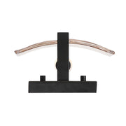Golden Lighting Aenon 7in 1-Light Wall Sconce | Rustic Matte Black and Amber Water Glass | Bathroom & Hallway | Model 3164-1W BLK-AWG