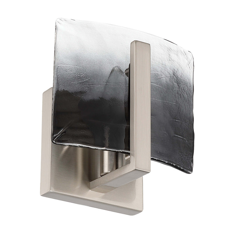 Golden Lighting Aenon 1-Light Wall Sconce | Rustic Pewter and Smoky Water Glass | Hallway & Bathroom Accent Light | Model 3164-1W PW-SWG