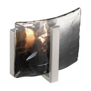 Golden Lighting Aenon 1-Light Wall Sconce | Rustic Pewter and Smoky Water Glass | Hallway & Bathroom Accent Light | Model 3164-1W PW-SWG