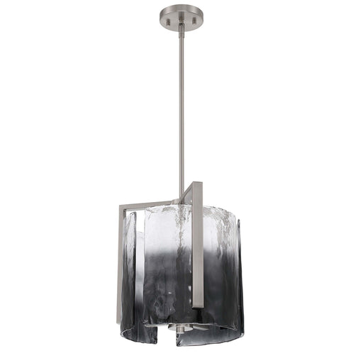 Golden Lighting Aenon 13in 3-Light Pendant | Rustic Pewter and Smoky Water Glass | Kitchen Island & Dining Room | Model 3164-3P PW-SWG