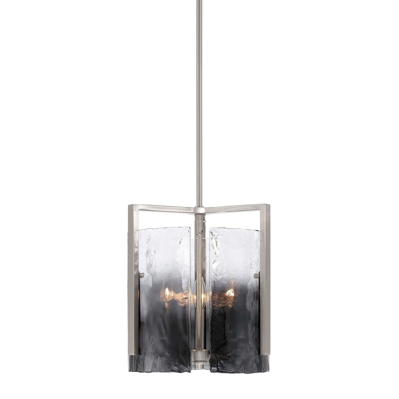Golden Lighting Aenon 13in 3-Light Pendant | Rustic Pewter and Smoky Water Glass | Kitchen Island & Dining Room | Model 3164-3P PW-SWG