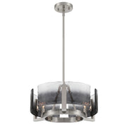 Golden Lighting Aenon 16in 3-Light Chandelier | Rustic Pewter and Smoky Water Glass | Dining Room & Foyer | Model 3164-3 PW-SWG