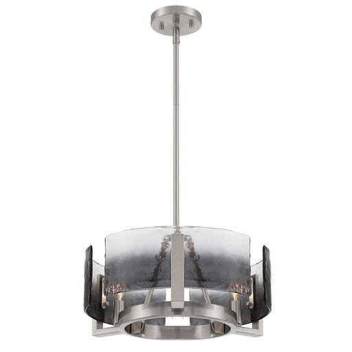 Golden Lighting Aenon 16in 3-Light Chandelier | Rustic Pewter and Smoky Water Glass | Dining Room & Foyer | Model 3164-3 PW-SWG