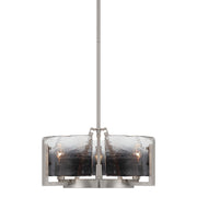 Golden Lighting Aenon 16in 3-Light Chandelier | Rustic Pewter and Smoky Water Glass | Dining Room & Foyer | Model 3164-3 PW-SWG