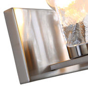 Golden Lighting Aenon 2-Light Vanity Light | Rustic Pewter and Hammered Water Glass | Bathroom Vanity & Powder Room | Model 3164-BA2 PW-HWG