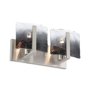 Golden Lighting Aenon 14in 2-Light Vanity Light | Rustic Pewter and Smoky Water Glass | Bathroom Vanity & Powder Room | Model 3164-BA2 PW-SWG