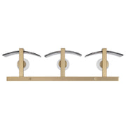 Golden Lighting Aenon 22in 3-Light Vanity Light | Rustic Brushed Champagne Brass and Smoky Water Glass | Bathroom | Model 3164-BA3 BCB-SWG