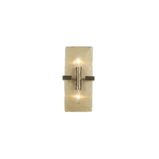 Golden Aenon 2-Lt Wall Sconce, Champagne Bronze/Water Glass