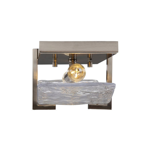 Golden Aenon 2-Light Wall Sconce, Pewter/Hammered Water Glass