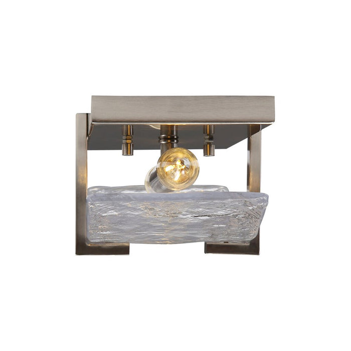 Golden Aenon 2-Light Wall Sconce, Pewter/Hammered Water Glass