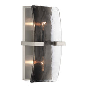 Golden Lighting Aenon 13in 2-Light Wall Sconce | Rustic Pewter and Smoky Water Glass | Hallway & Bathroom | Model 3164-WSC PW-SWG
