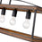 Golden Lighting Teagan 5 Light Linear Pendant, Black