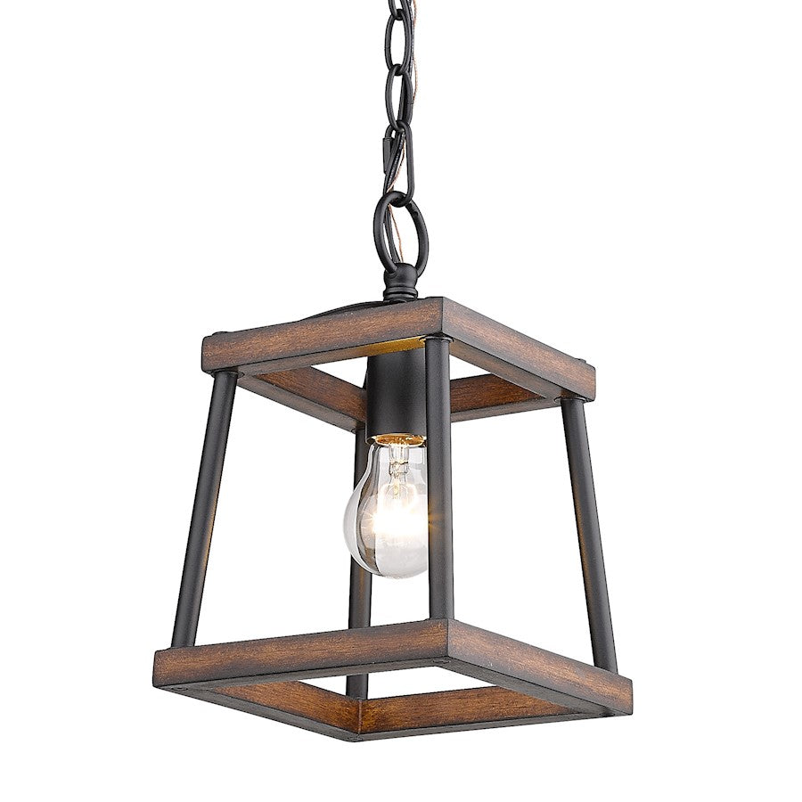 Golden Lighting Teagan 1 Light Mini Pendant, Black