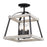 Golden Lighting Teagan 3 Light Semi Flush, Black