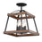 Golden Lighting Teagan 3 Light Semi Flush, Black