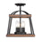 Golden Lighting Teagan 3 Light Semi Flush, Black