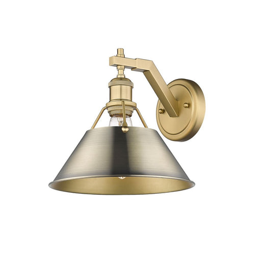 Golden Orwell 1-Light Wall Sconce, Champagne Bronze/Aged Brass - 3306-1WBCB-AB
