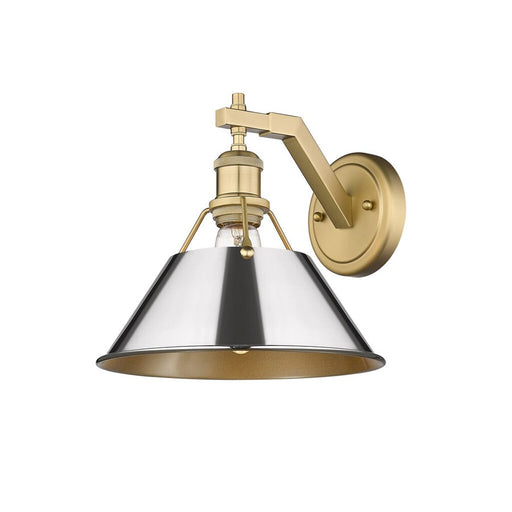 Golden Orwell 1-Lt Wall Sconce, Brushed Champagne Bronze/Chrome - 3306-1WBCB-CH