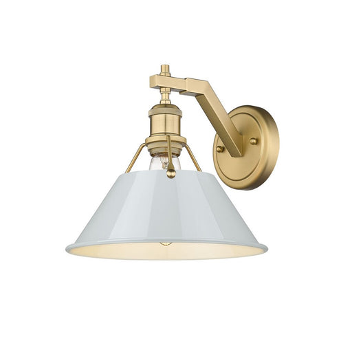 Golden Orwell 1-Light Wall Sconce, Champagne Bronze/Dusky Blue - 3306-1WBCB-DB