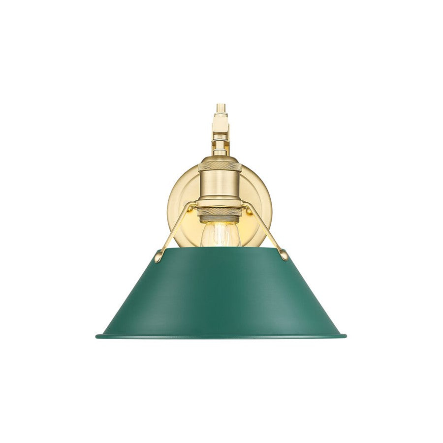 Golden Orwell 1-Light Wall Sconce, Champagne Bronze/Pine Green - 3306-1WBCB-GN