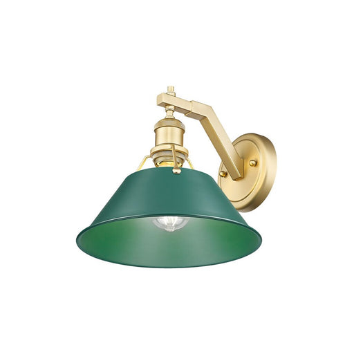 Golden Orwell 1-Light Wall Sconce, Champagne Bronze/Pine Green