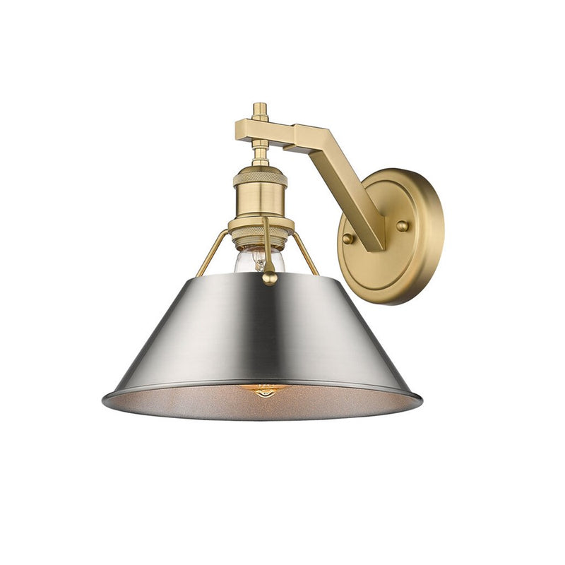 Golden Orwell 1-Lt Wall Sconce, Brushed Champagne Bronze/Pewter - 3306-1WBCB-PW