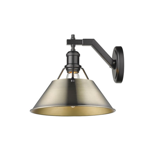Golden Orwell 1-Light Wall Sconce, Matte Black/Aged Brass