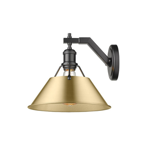 Golden Orwell 1-Light Wall Sconce, Matte Black/Champagne Bronze