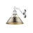 Golden Lighting Orwell 1-Light Wall Sconce, Chrome/Aged Brass