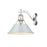 Golden Lighting Orwell 1-Light Wall Sconce, Chrome/Dusky Blue