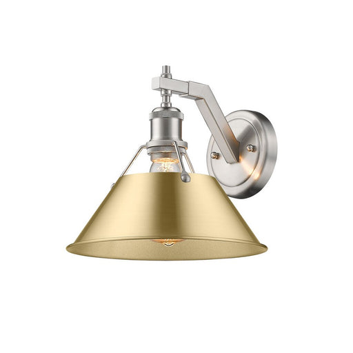 Golden Orwell 1-Lt Wall Sconce, Pewter/Brushed Champagne Bronze - 3306-1WPW-BCB