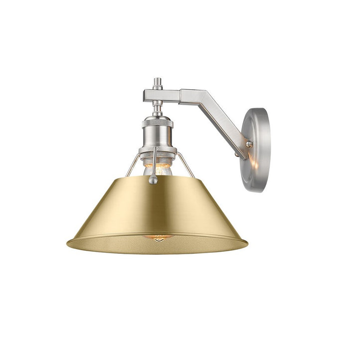 Golden Orwell 1-Lt Wall Sconce, Pewter/Brushed Champagne Bronze