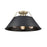 Golden Orwell 3-Light Flush Mount, Aged Brass/Matte Black - 3306-3FMAB-BLK