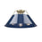 Golden Orwell 3-Light Flush Mount, Aged Brass/Matte Navy - 3306-3FMAB-NVY