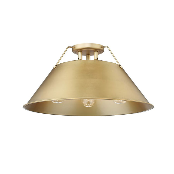 Golden Orwell 3-Light Flush Mount, Brushed Champagne Bronze - 3306-3FMBCB-BCB